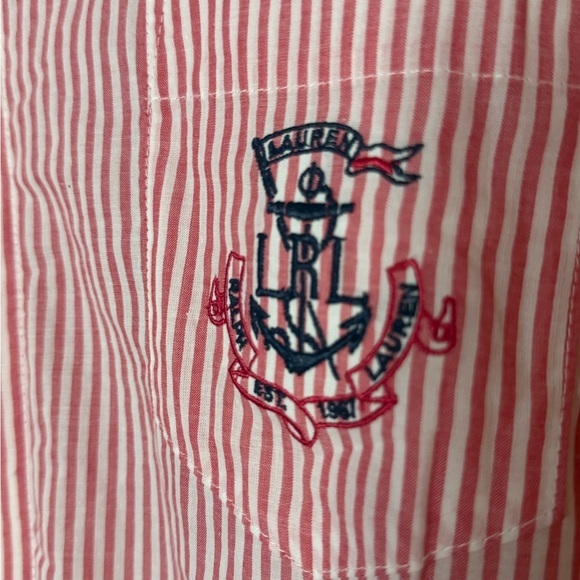 Ralph Lauren women’s red and white stripped logo dress | size medium | NWT - Picture 2 of 7